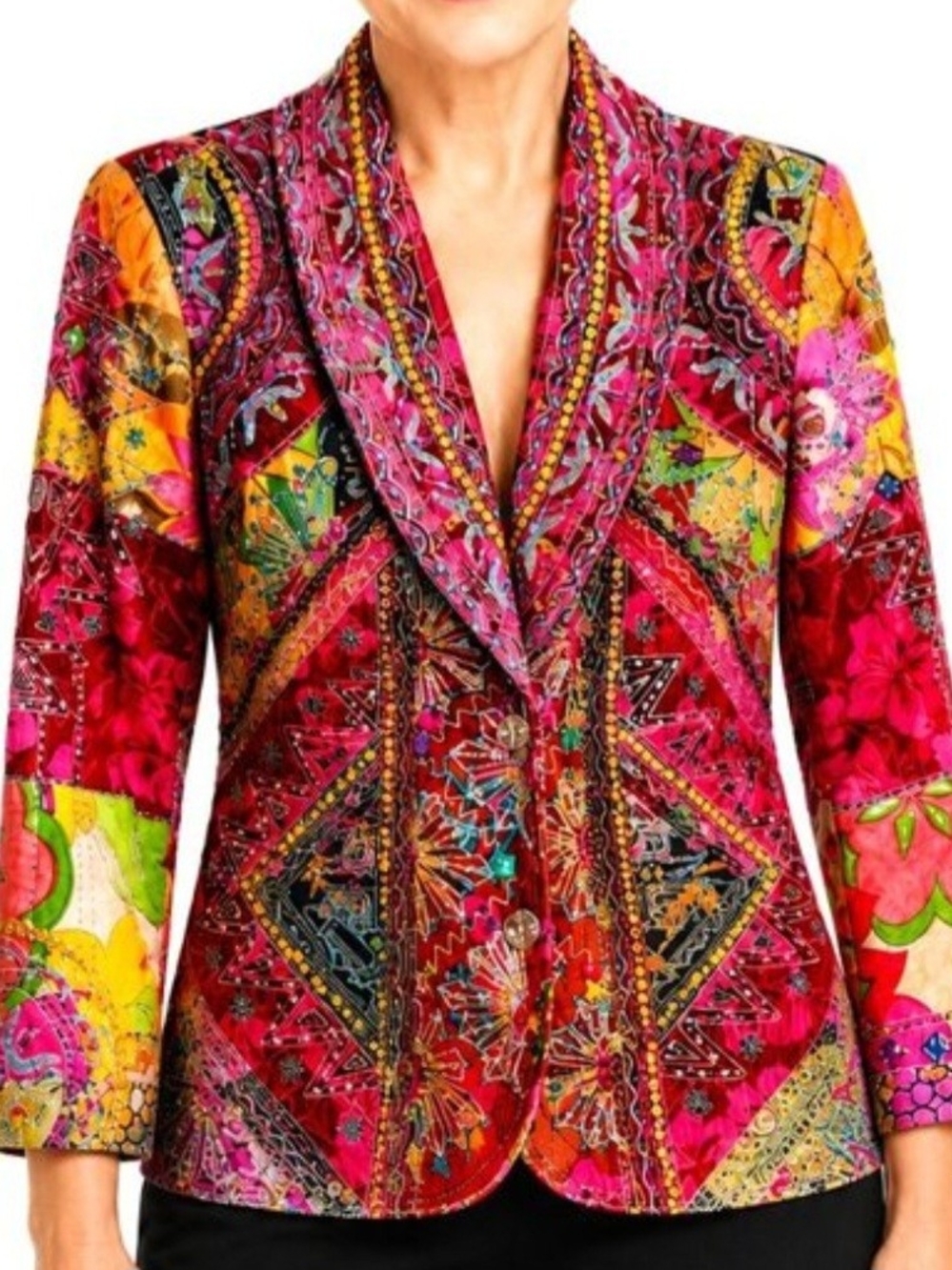 Art Embellished Statement Jacket